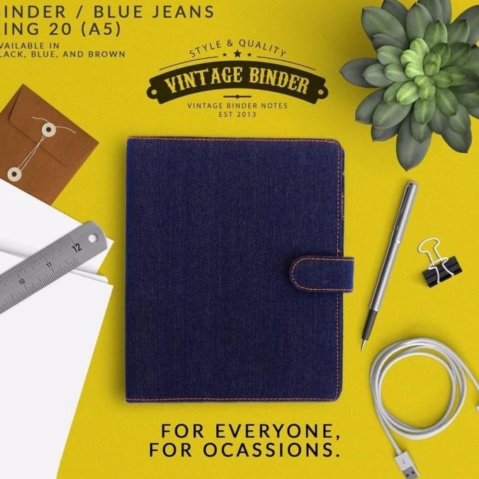 

Agenda / Note / Binder Jeans Blue Denim Ring 20