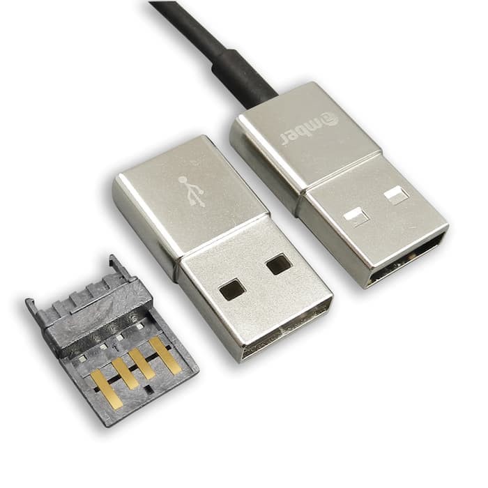 Amber MUB-212 - Mobile USB A- Micro B Cable, 1.2M, Zinc Alloy, OFHC