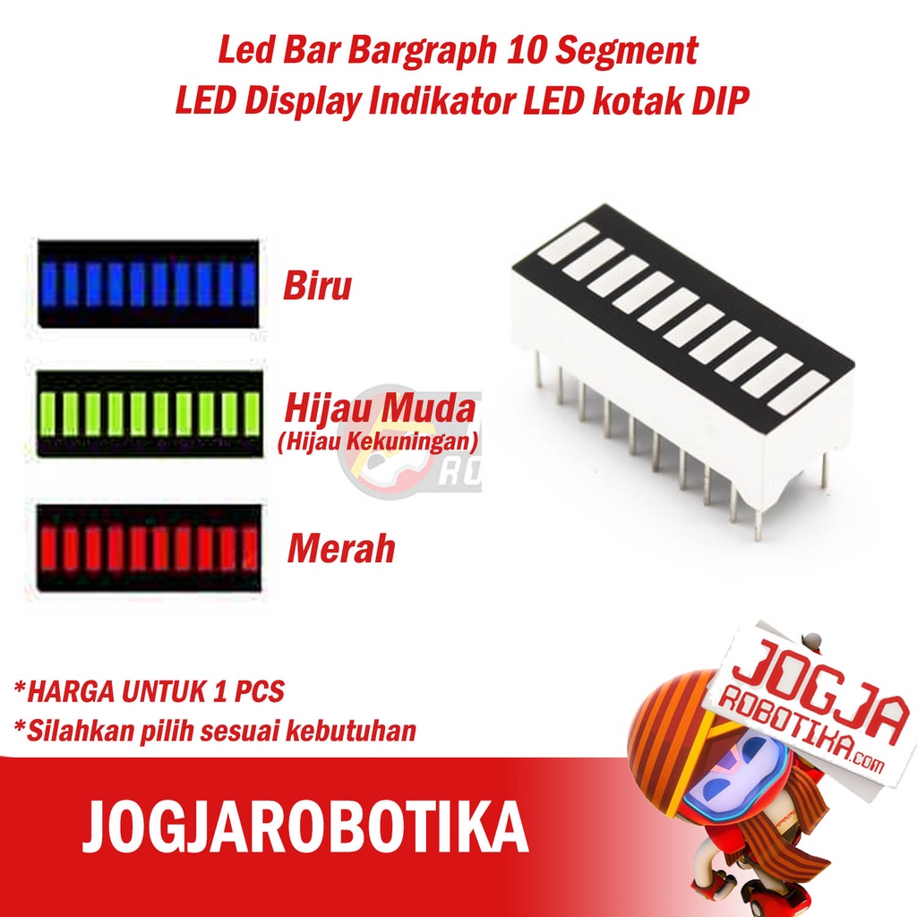 Led Bar Bargraph 10 Segment LED Display Indikator LED kotak DIP