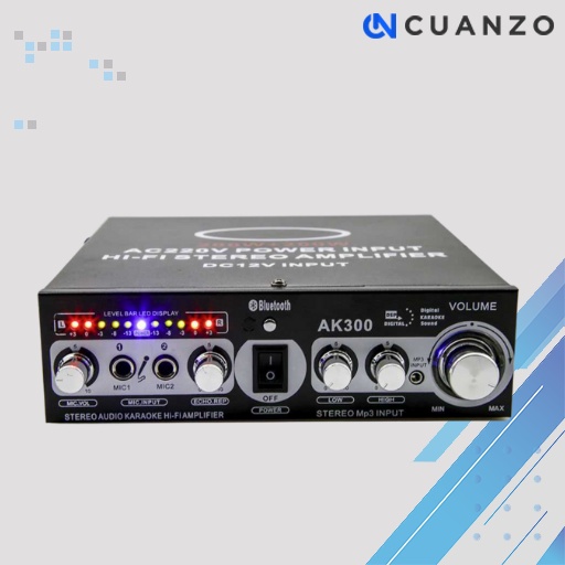 Audio Bluetooth Amplifier KTV Karaoke 400W / Amplifier Bluetooth Stereo Power Speaker Full Bass Supe