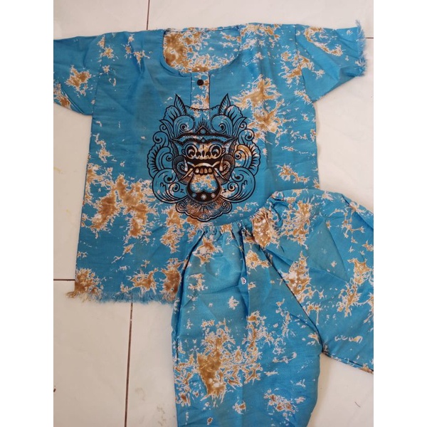 setelan anak - baju barong - baju anak -  kaos barong - kaos gables bali anak - setelan kaos - COD