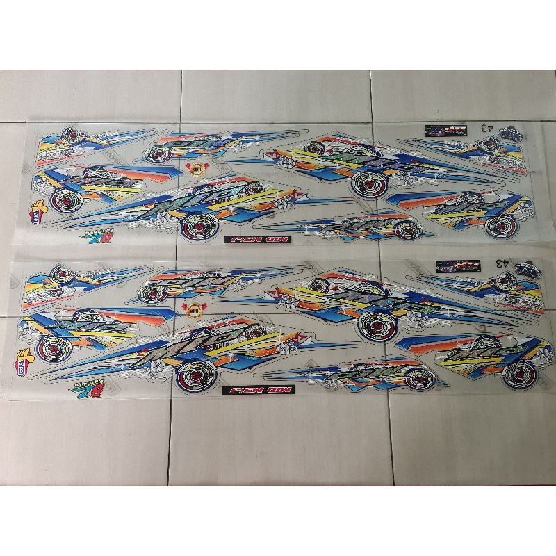 stiker sticker body striping transparan hologram mio m3 / J