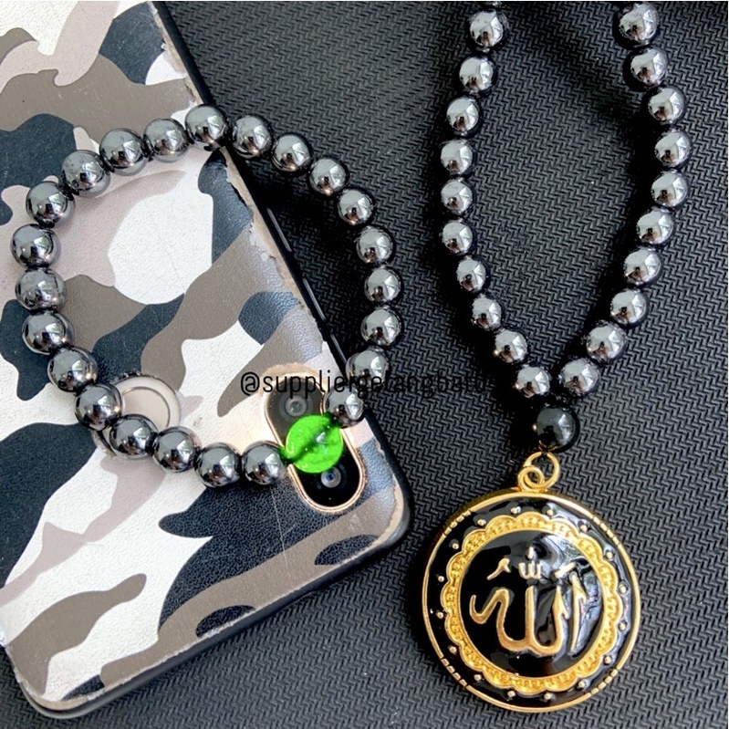 GANNAMYONG ALLAH GOLD BLUSTIN BLACK JADE HEMATITE KESEHATAN