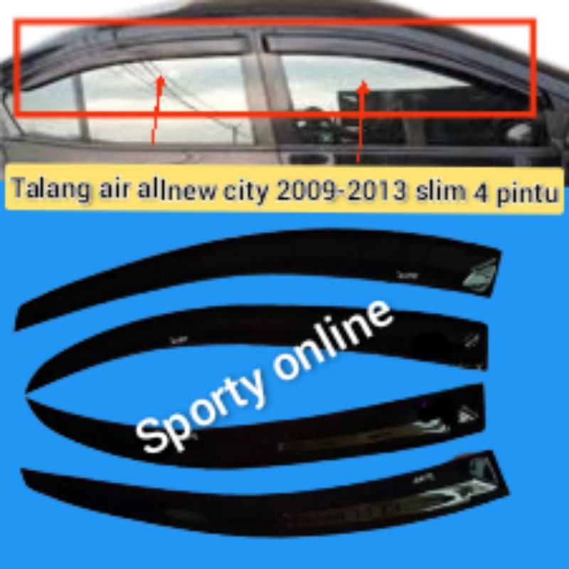 Talang air allnew city 2009-2019 slim 4pintu