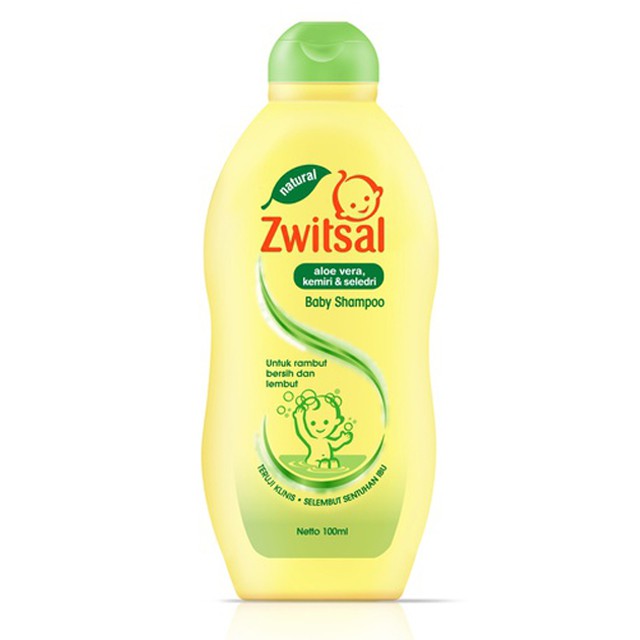 Zwitsal Baby Shampoo Natural with Aloe Vera Kemiri Seledri 100ml