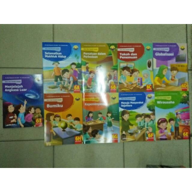 Buku teks tematik 6 terpadu paket kls 6A-6I kur 2013 yudhistira