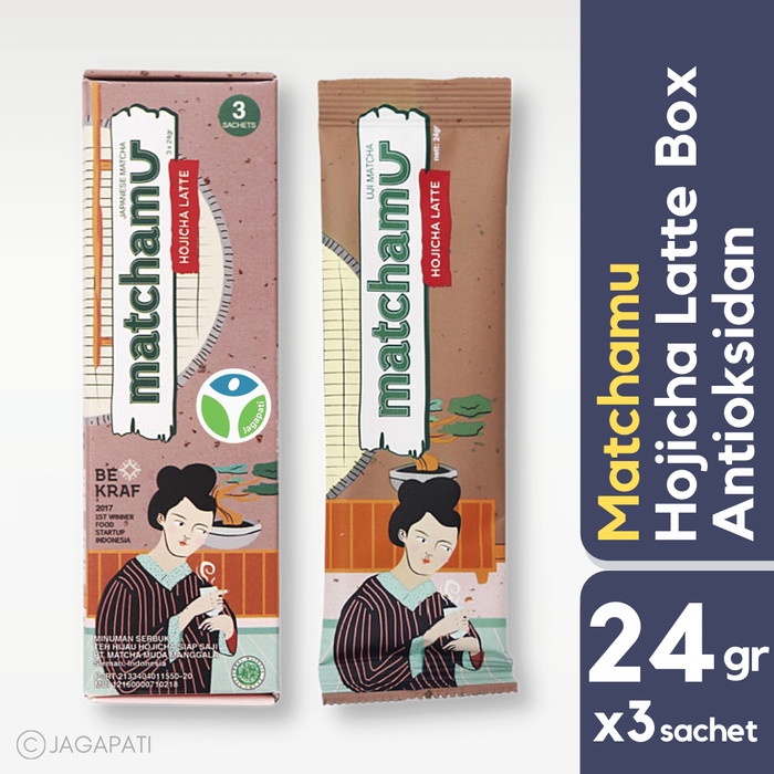 

B0621D Matchamu - Hojicha Latte 30 X 3 X 24Gr (Box Of 3 Sachets) 054