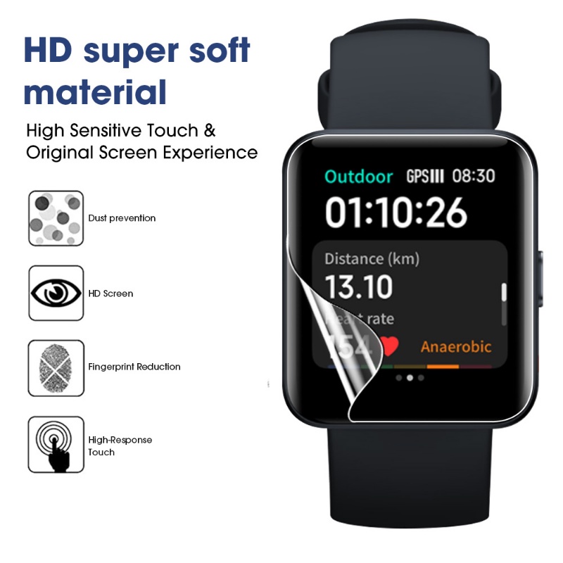 Pelindung Layar Hydrogel 9D Curved HD Anti Gores Untuk Smartwatch Xiaomi Mi Watch 2 Lite