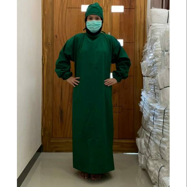 [COD] BAJU OPERASI KAIN DRILL | BAJU OK | JUBAH OPERASI | SURGICAL GOWN KAIN DRILL| GOWN APD