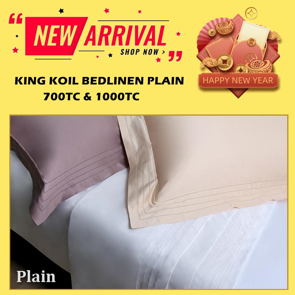 SPREI SET KING KOIL - SARUNG KASUR KING KOIL - PLAIN - KING KOIL