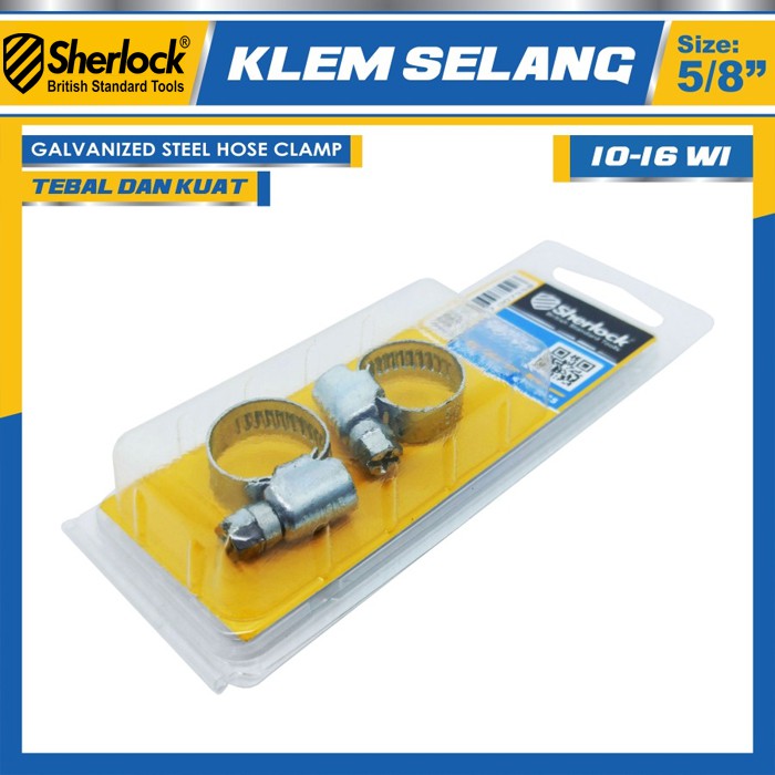 Klem Selang / Hose Clamp Gas Sherlock 5/8&quot; (1 kotak isi 2 pcs)