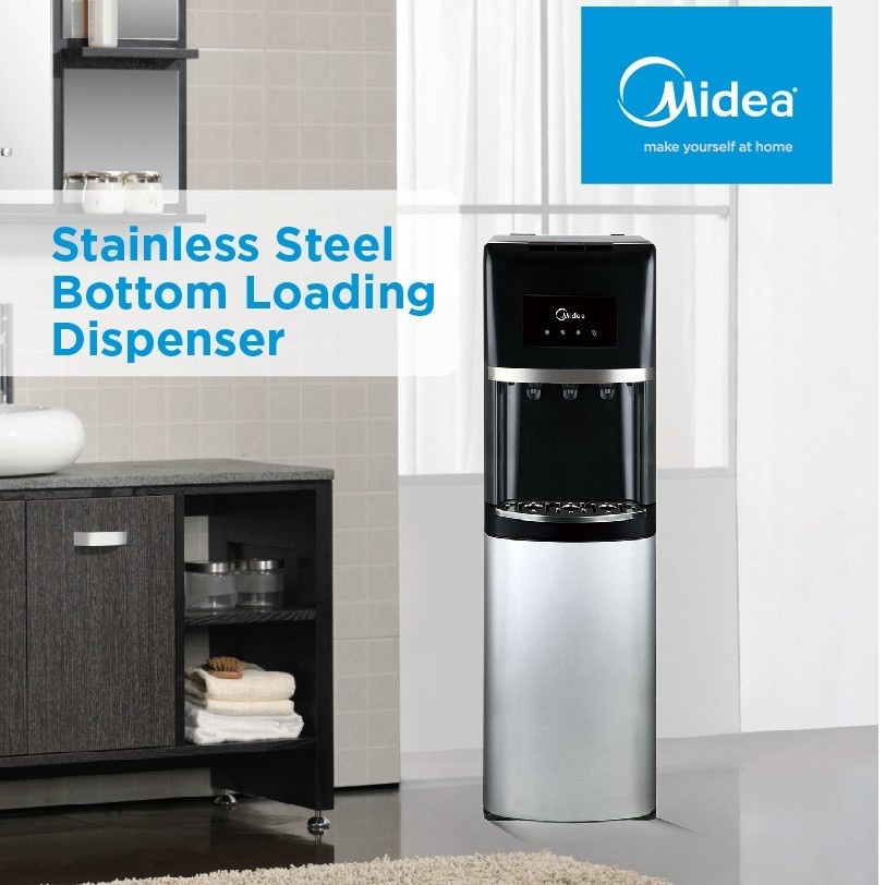 Midea Dispenser Galon Bawah - YD1135AS Bottom Loading Stainless Steel