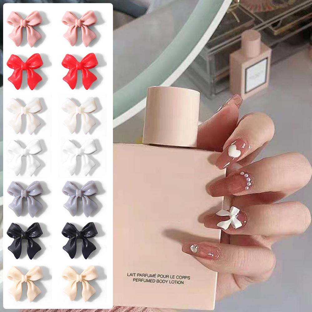 MXBEAUTY Perhiasan Nail Art 3D Gaya Jepang Pesona Frosted Ikatan Simpul Ornamen