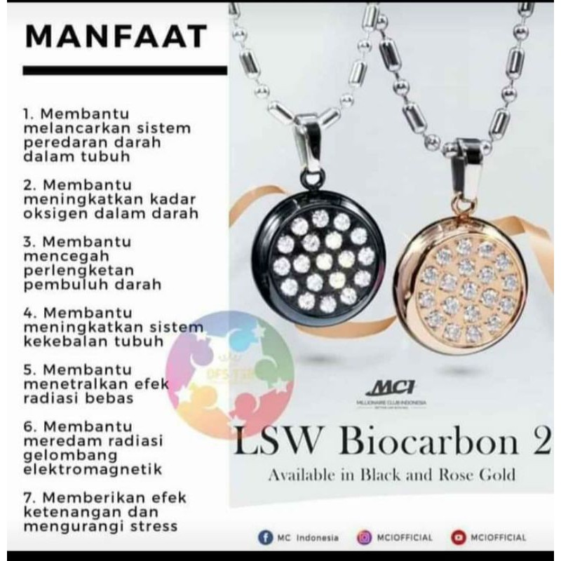 kalung kesehatan mci ori_ lsw biocsrbon 2 rose gold and black