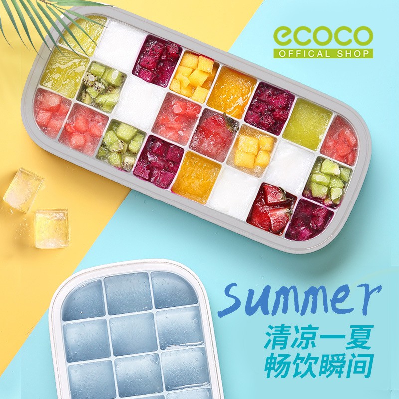 Ecoco Silicone ice cube tray - Cetakan es batu food grade anti pecah