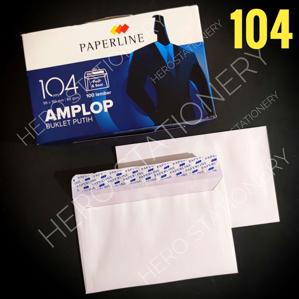 

Amplop putih polos paperline no. 104 . 100 lembar