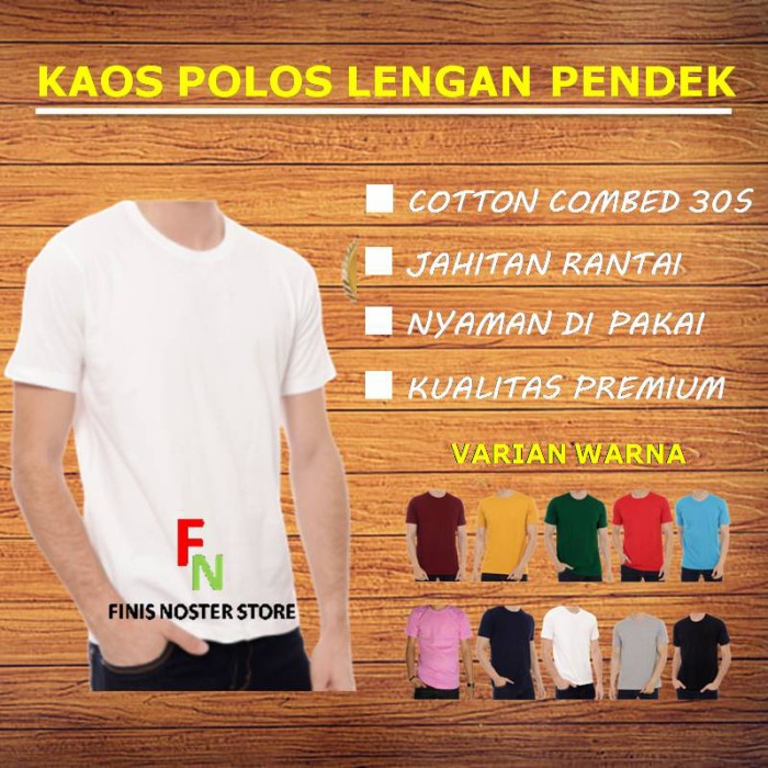 BAJU POLOS KAOS PRIA DISTRO PREMIUM KAOS PUTIH POLOS DISTRO PRIA DISKON