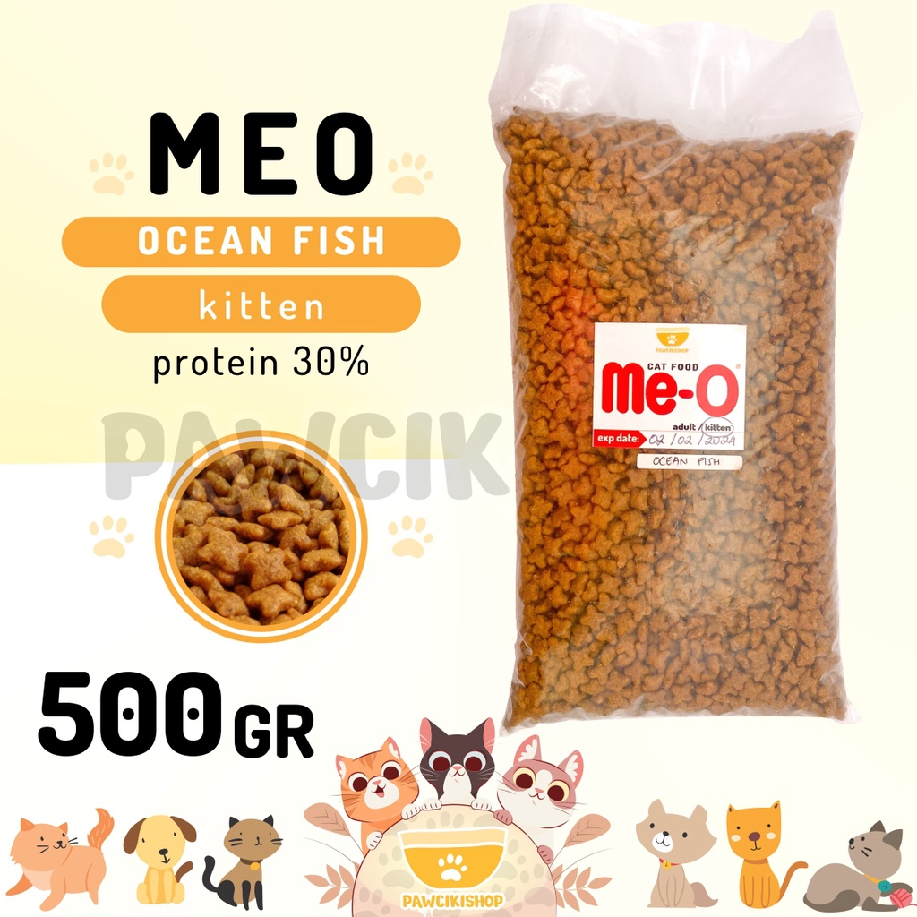PAWCIKISHOP - MEO KITTEN OCEAN FISH 500GR / meo / meo kitten / makanan kucing meo / makanan kucing m