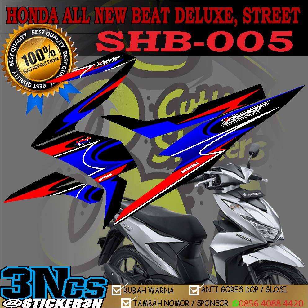 Stripping Honda Beat Deluxe CBS ISS, Sticker Variasi 05 Honda Beat Street CBS ISS, Stripping All New