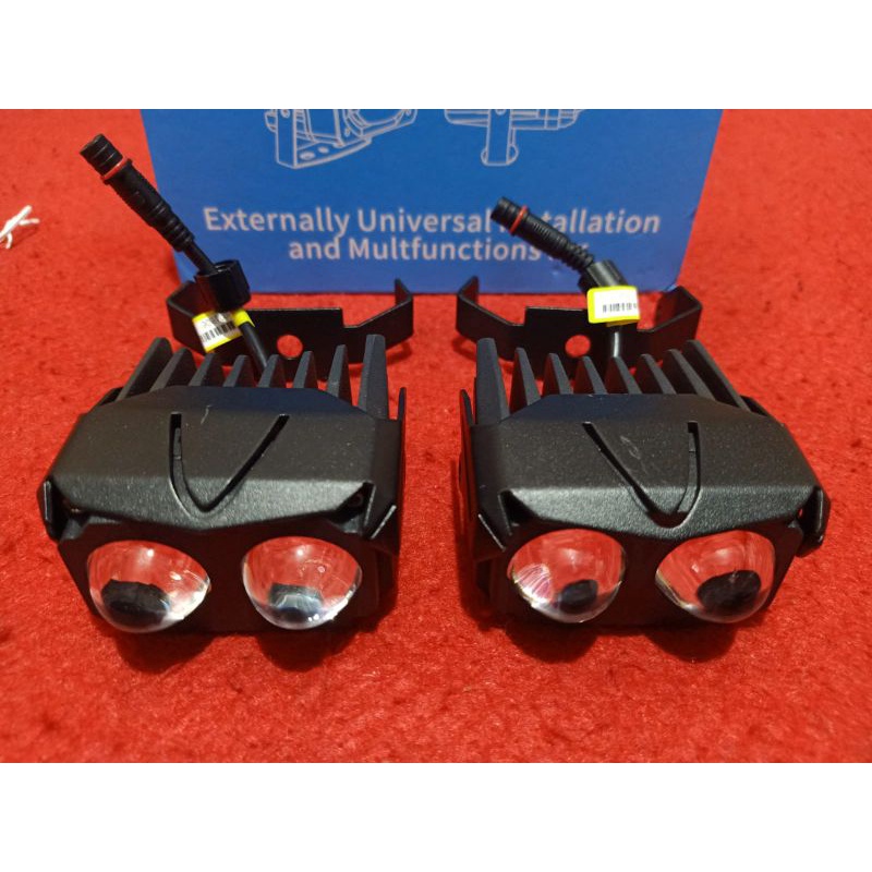 New lampu sorot laser gun mini driving D2pro MT 26 dan MT27 sinar putih kuning 65w brend HRJ ori