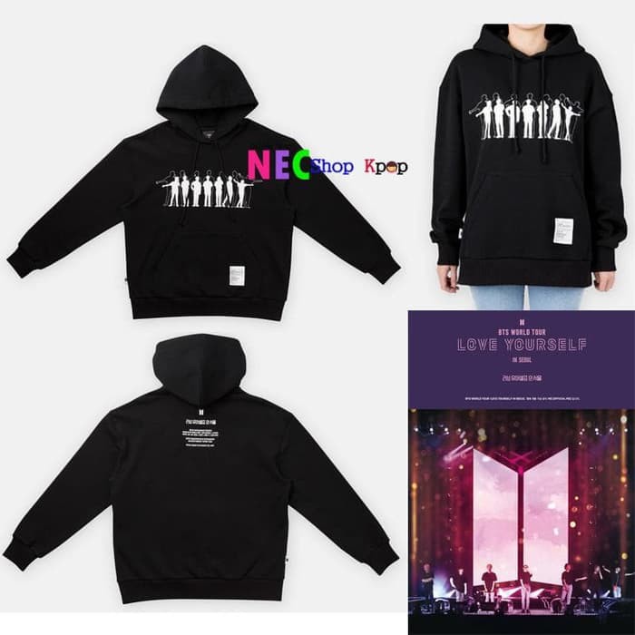 READY STOCK BTS WORLD TOUR LOVE YOURSELF IN SEOUL HOODIE (Hitam) - (HOODIE CASUAL HANGOUT DAILY DANC