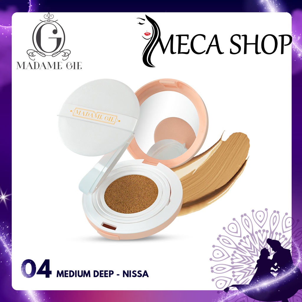 Madame Gie Magic Mini BB Face Cushion - SPF 33 PA++ Dewy Finish Foundation Tidak Menyumbat Pori-Pori