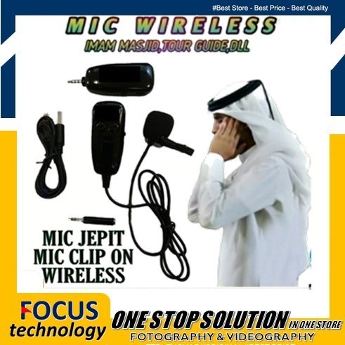 Mic Wireless IMAM CLIP ON SH 01 Mic Wireless Jepit Imam Freq UHF