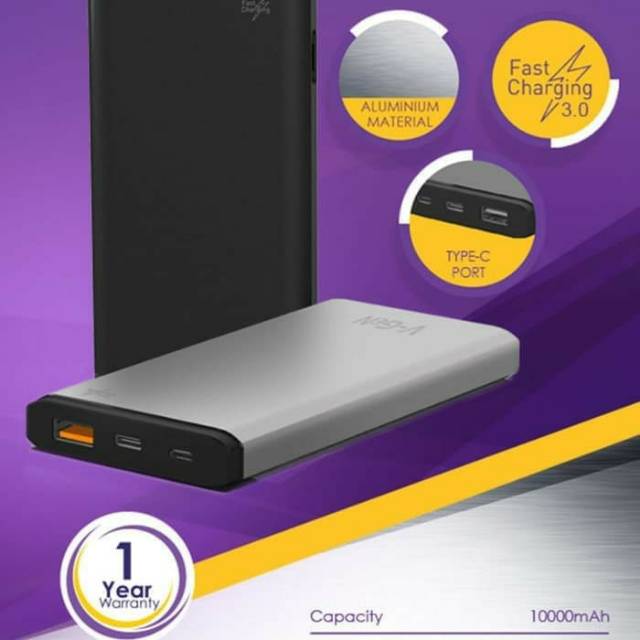 powerbank V-GEN platinum V10K7 fast charging 10000mah power bank vgen