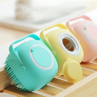 TERBARU!!! Sikat Mandi Bahan Silikon Lembut Sikat Brush Silicone / Dispenser Sabun &amp; Shampoo