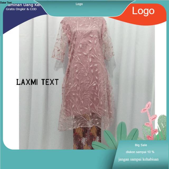 Setelan Dress Brokat + Rok Batik Prisket / baju setelan wanita  / TERMURAH