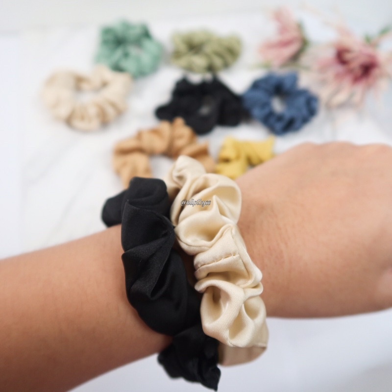 IKAT RAMBUT MINI SATIN RAINBOW 7 WARNA SCRUNCHIES KOREA PREMIUM BEST SELLER