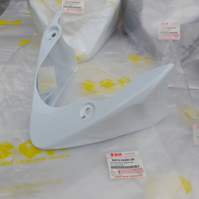cowling set raider 150 original putih+bracket