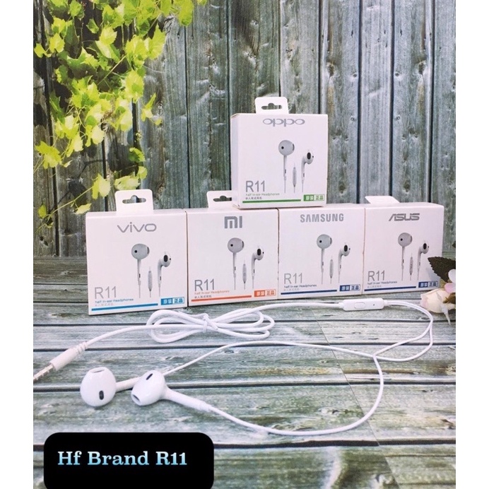 BOS - HF R11 BRANDED | EARPHONE HEADSET HANDSFREE HEDSET MEREK HP