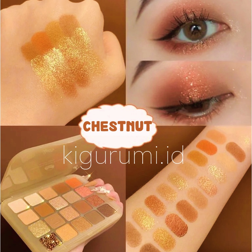 DIKALU Eyeshadow 20 Colors Chestnut Matte Palet Waterproof Pallete Membuat Warna Mata Lebih Cerah Dan Berkilau  XX048