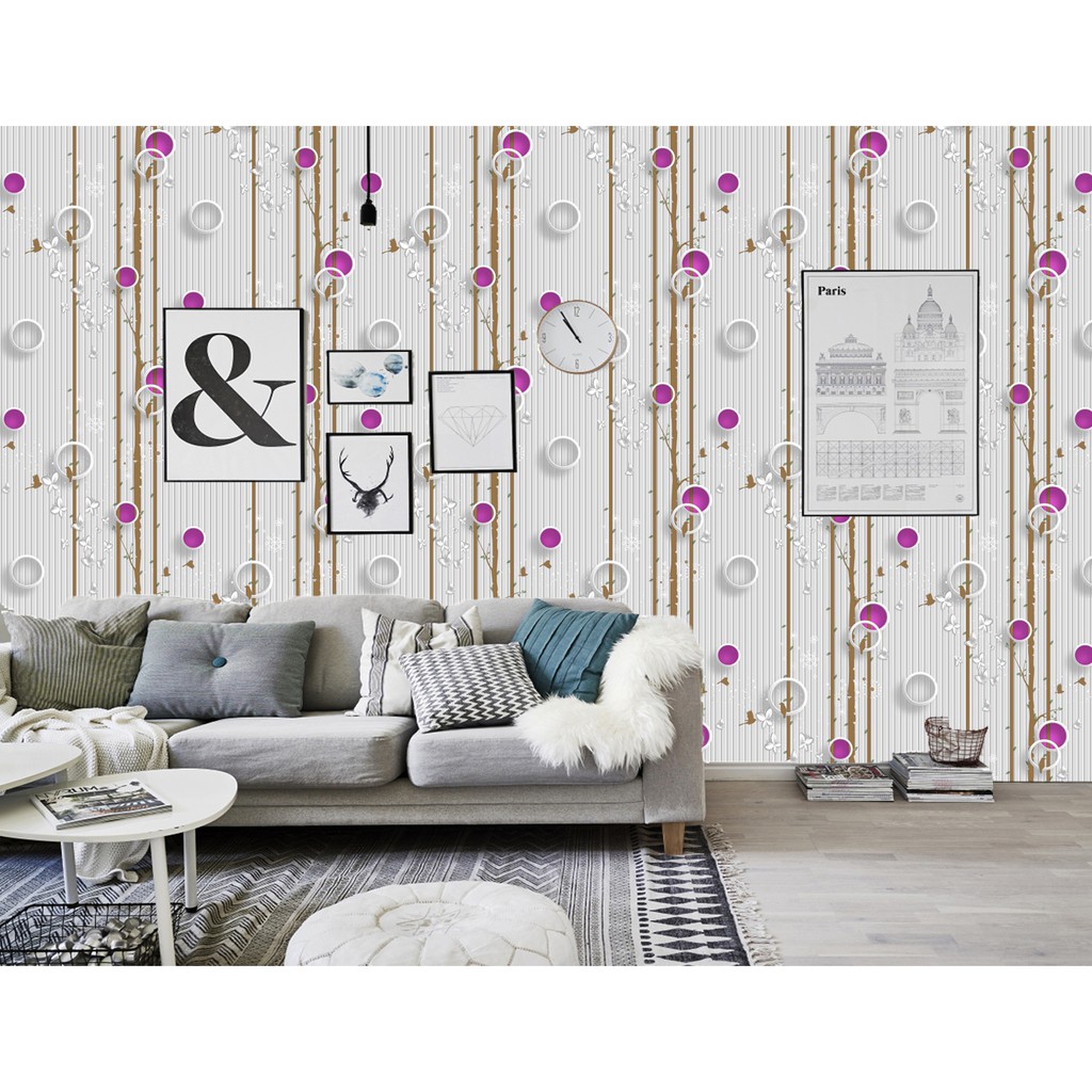 Walpaper Dinding Stiker Wallpaper Sticker Bata Garis Batik Karakter Walpaperdinding Cy1083