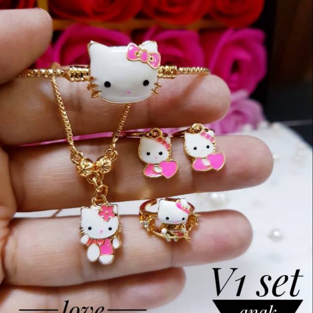 Xuping set perhiasan anak lapis emas 18k 1019j