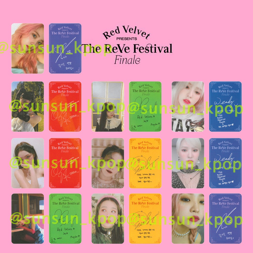 Unofficial Photocard Red Velvet The Reve Festival Finale