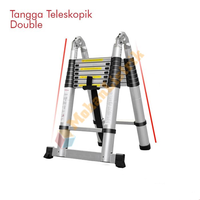 Tangga Lipat Aluminium Teleskopik 5 M Double