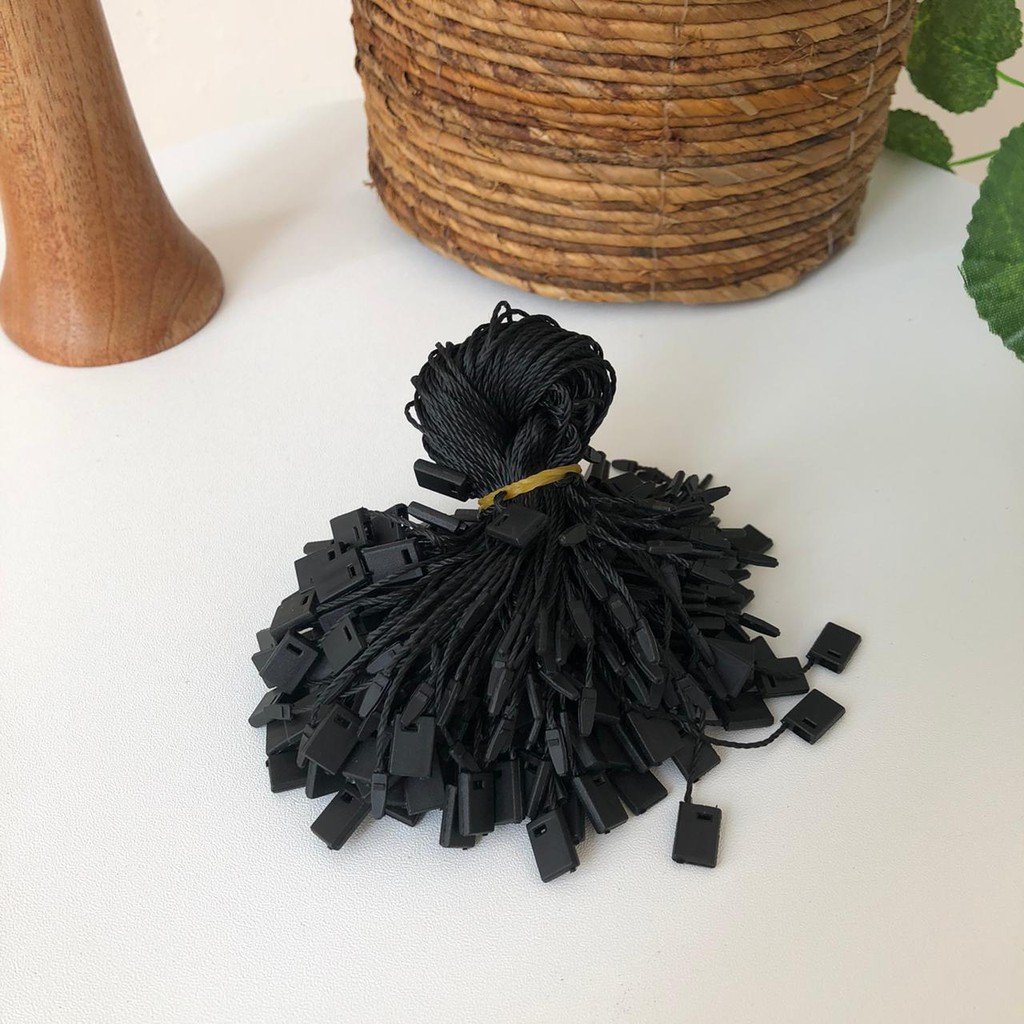 

[1000 PCS] Tali Hangtag Tali Hitam Dan Putih Premium Hang Tag Label Baju