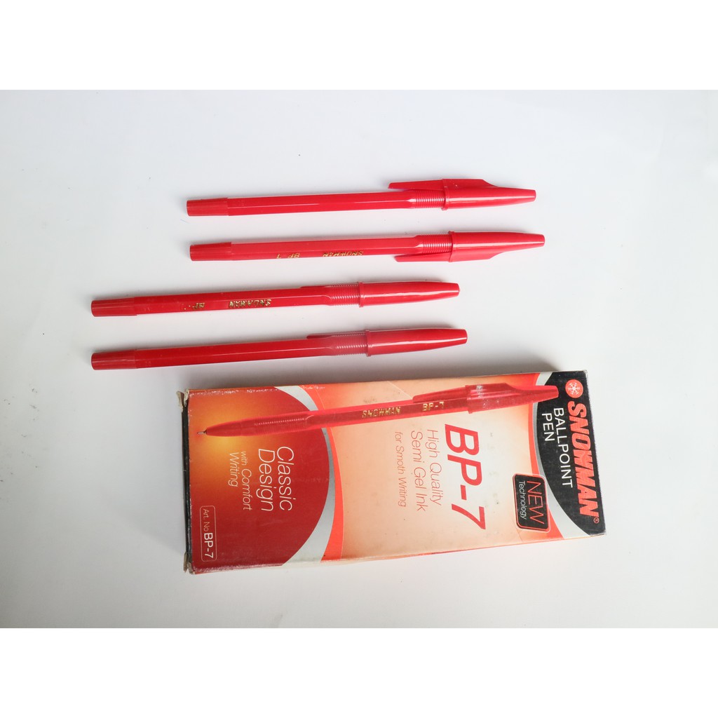 

PEN SNOWMAN BP-7 MERAH /HITAM/BIRU /PENA SNOWMAN B7