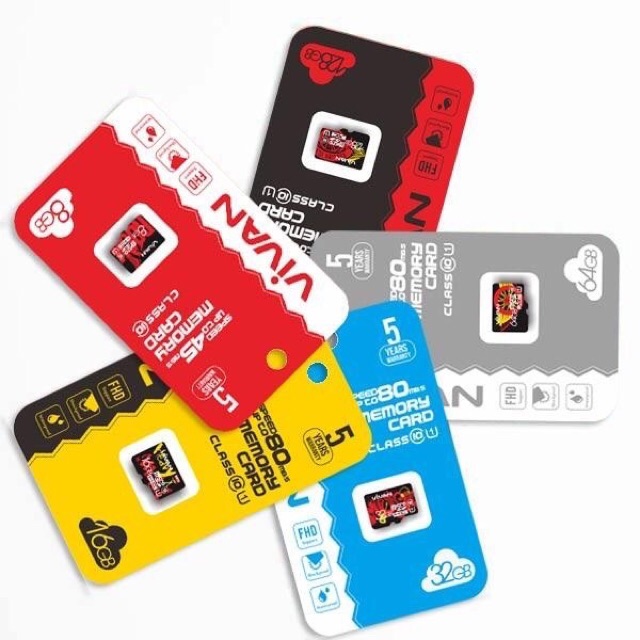 MEMORI MMC VIVAN MicroSD Class 10 TF Card (16GB/32GB/64GB/128GB) - / V16U10 / V32U10 / V64U10 / V128U10