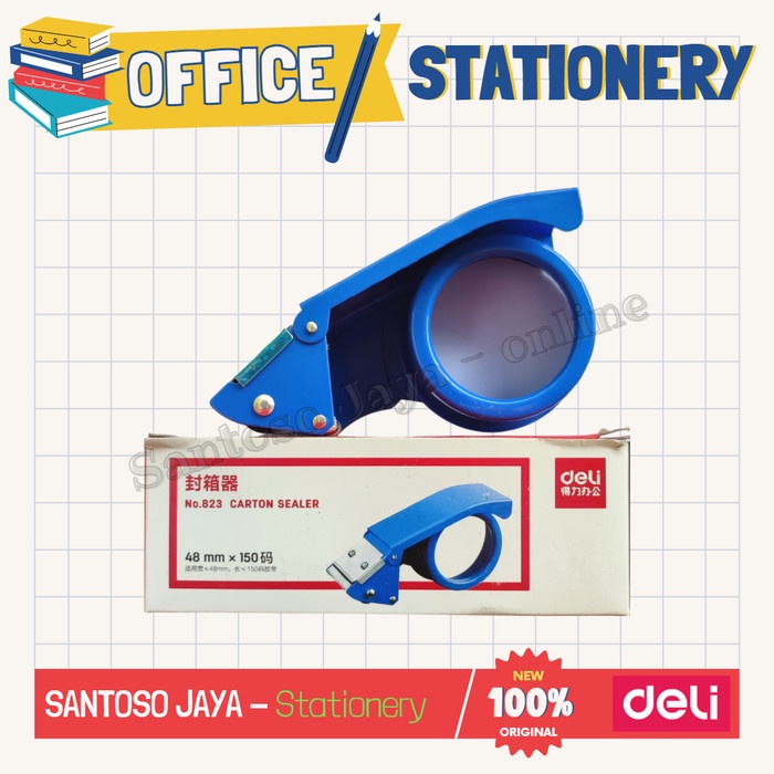 

Packing Tape Dispenser DELI 823 - Tempat Lakban - Alat Pemotong Lakban