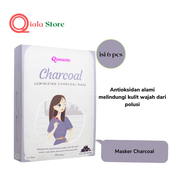 qiansoto masker wajah charcoal qiansoto peel of mask