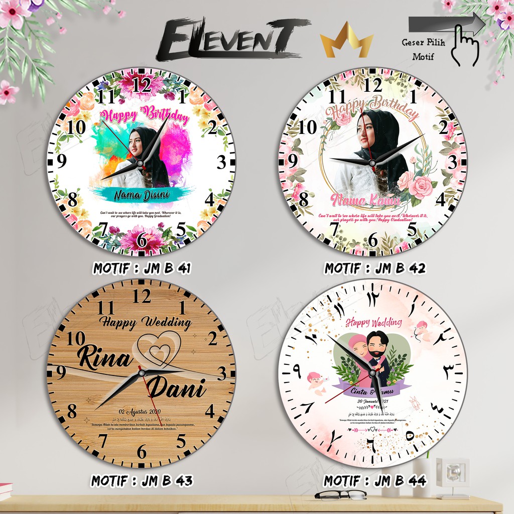 Unik Jam Foto Custom 30cm Kado Hadiah Happy Wedding Birthday Graduation Hadiah Anniversary Kado Pernikahan Custom Foto Hadiah Ulang Tahun Kado Sahabat Wisuda Graduation Pernikahan Ulang Tahun Ultah Panjangan Dinding walldecor rumah menarik Murah