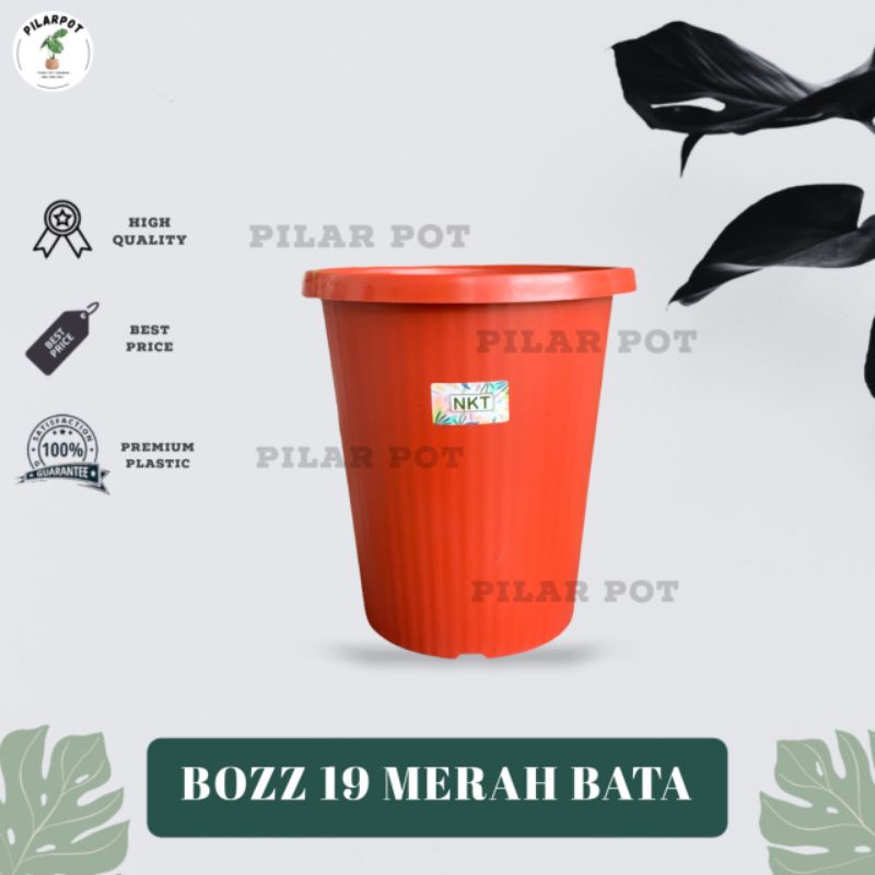 pot bunga tanaman tinggi NKT BOZZ 19 MERAH BATA - NKT BOZZ 19 MERAH BATA