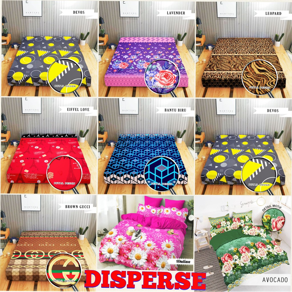 Sprei Komplit Motif Dewasa | Minimalis | Bunga | Katun Lembut Aloevera | Micro | Disperse