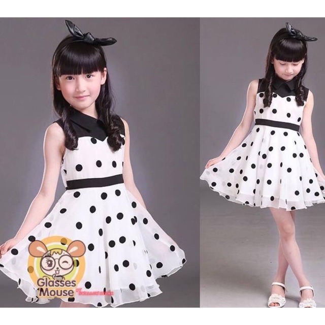 Dress polkadot anak perempuan