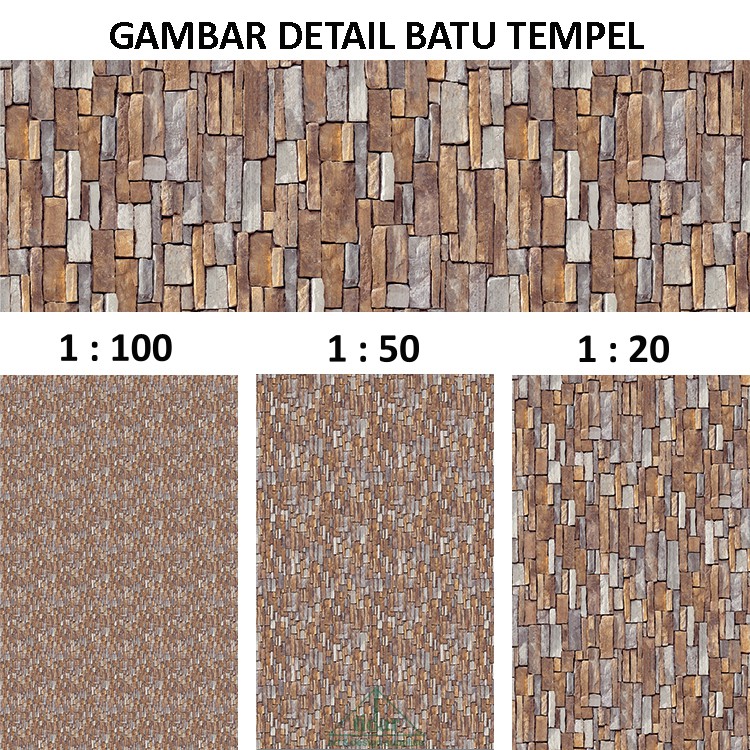 

Kertas Tekstur / Motif Batu Tempel Dinding Berskala / Miniblock #13