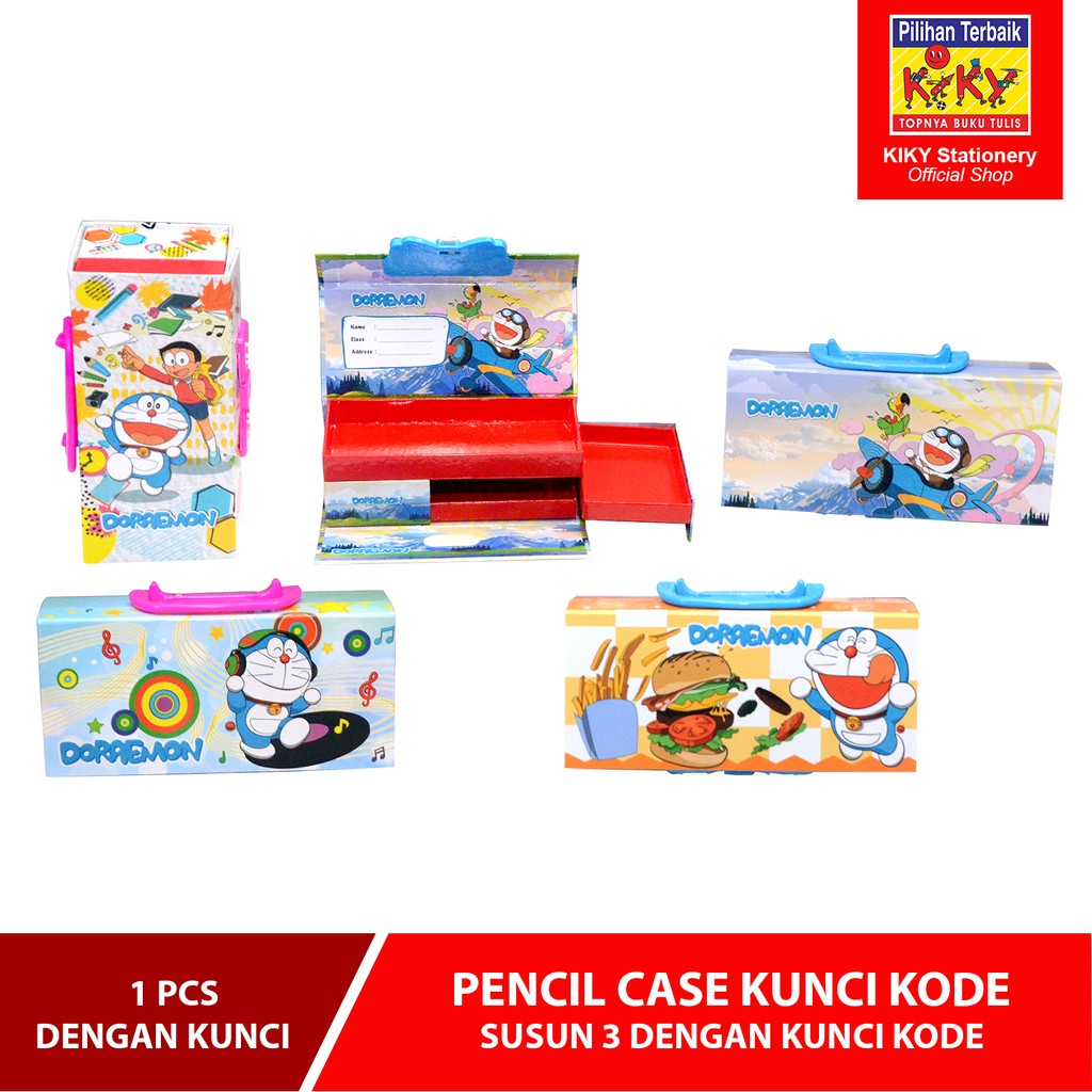 ☑️Pencil Case Kiky ☑️ Kotak Pensil ☑️ Dusgrip ☑️ Tepak Pensil Kode 3 Tingkat☑️-6