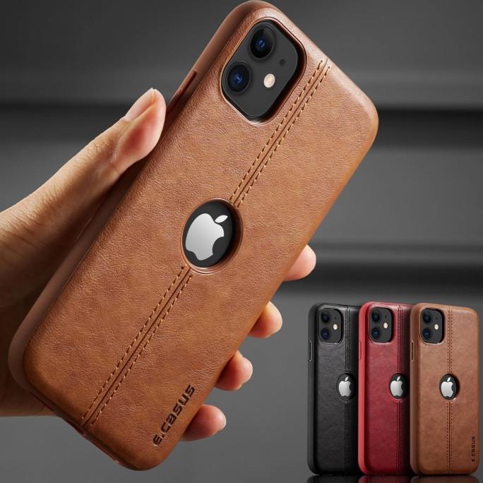 Iphone 12 Pro Max / 12 Pro / 12 Mini Soft Case Cover Casing Kulit - Hitam, 12 Pro Max